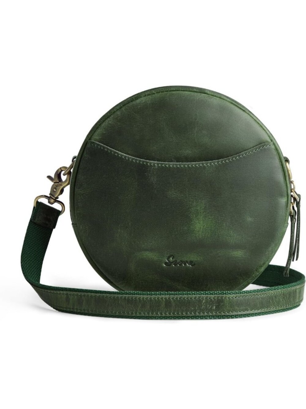 Stylish Leather Crossbody Bag for Women | Round Shoulder Purse for Travel